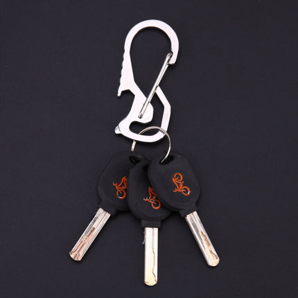 Outdoor Tools Carabiner Hex Driver Bottle Opener Keychain Ring Climbing Accessories(Silver)-garmade.com