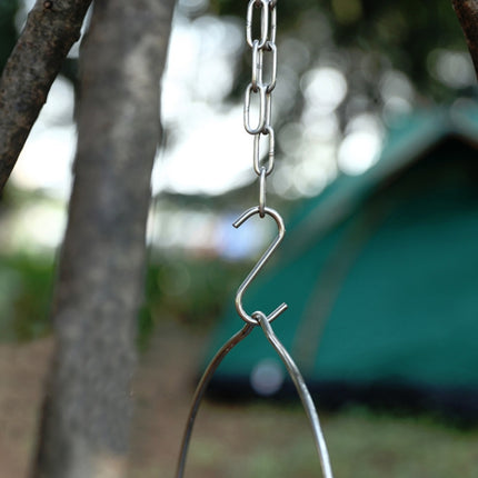 Portable Outdoor Stainless Steel Ring Camping Tripod Pot Rack Grill Ring-garmade.com