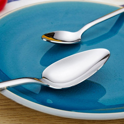 2 PCS Thick Stainless Steel Western Food Spoon Coffee Spoon, Size:S-garmade.com