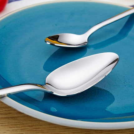 2 PCS Thick Stainless Steel Western Food Spoon Coffee Spoon, Size:L-garmade.com