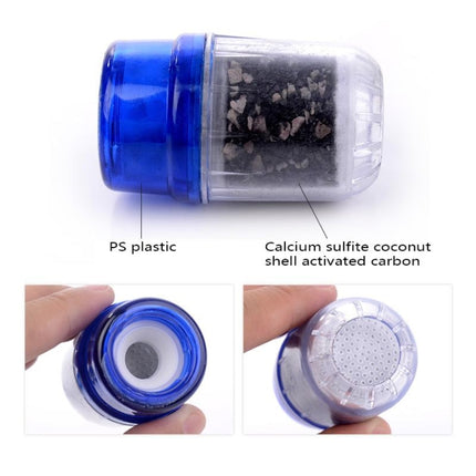 2 PCS Household Tap Water Purifier Kitchen Faucet Filter Activated Carbon Three-layer Water Filter-garmade.com