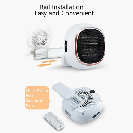 Touch Home Desktop Small Sun Wall-Mounted Heating Fan Mini Electric Heater, CN Plug(White)-garmade.com
