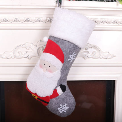 Christmas Decorations Large Felt Christmas Stocking Gift Bag Pendant(Old Man)-garmade.com