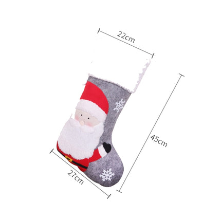 Christmas Decorations Large Felt Christmas Stocking Gift Bag Pendant(Snowman)-garmade.com