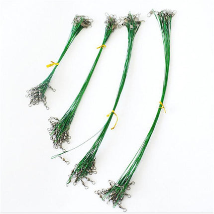 20 PCS Luya Front Wire With Pin Wire Anti-bite Wire, Size:15CM(Green)-garmade.com