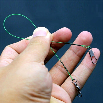 20 PCS Luya Front Wire With Pin Wire Anti-bite Wire, Size:25CM(Green)-garmade.com