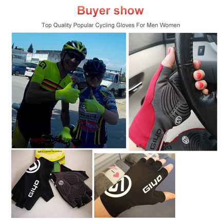 GIYO Outdoor Half-Finger Gloves Mountain Road Bike Cycling Gloves, Size: S(Red)-garmade.com