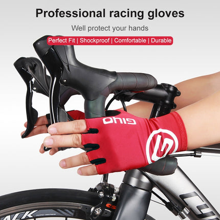 GIYO Outdoor Half-Finger Gloves Mountain Road Bike Cycling Gloves, Size: M(Fluorescent Orange)-garmade.com