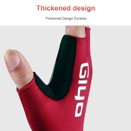 GIYO Outdoor Half-Finger Gloves Mountain Road Bike Cycling Gloves, Size: L(Red)-garmade.com