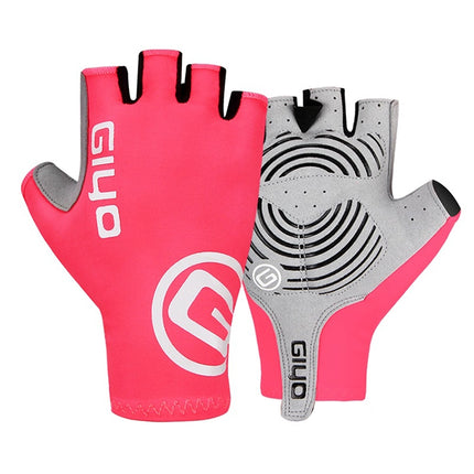 GIYO Outdoor Half-Finger Gloves Mountain Road Bike Cycling Gloves, Size: L(Fluorescent Orange)-garmade.com