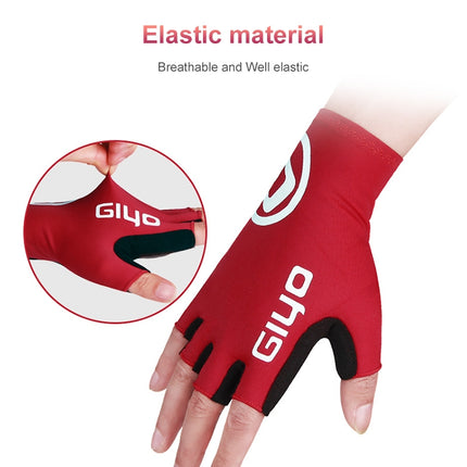 GIYO Outdoor Half-Finger Gloves Mountain Road Bike Cycling Gloves, Size: XXL(Red)-garmade.com