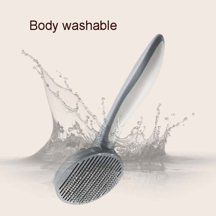 Pet Self-Cleaning Comb Cat Comb Dog Needle Comb Cat Hair Removal Comb Floating Brush( Cherry Blossom Color)-garmade.com