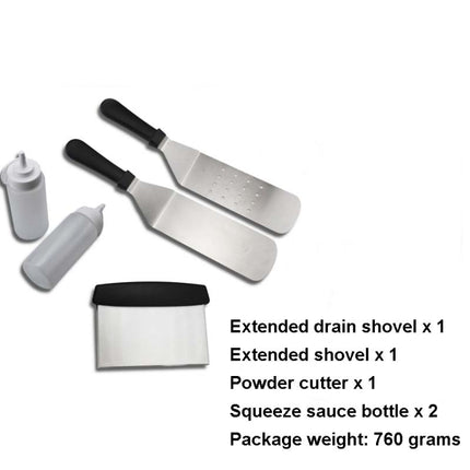 5 PCS/Set Outdoor Stainless Steel Barbecue Tool Set Tomato Sauce Bottle BBQ Grill Set-garmade.com