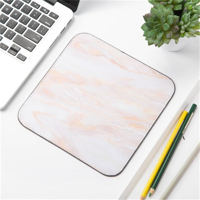 Office Desk Mat Marble Pattern Desk Organizer School Supplies Mouse Desk Tools(Beige)-garmade.com