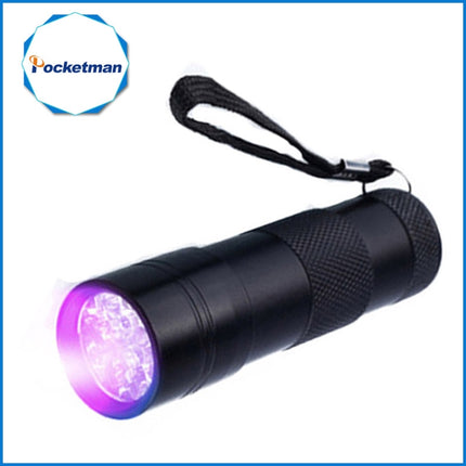 5 PCS 9 LEDs 395NM Mini UV Flashlight Fluorescent Agent Detection Pen Security Light-garmade.com