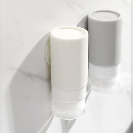Portable Toothbrush Cups for Business Trips with Lid Creative Mouthwash Cup, Style:With Sub-bottle(Gray White)-garmade.com