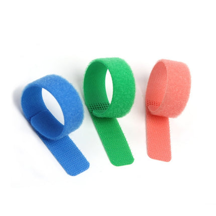 10 PCS Candy-colored Power Cord Hook and Loop Fastener Strip, Random Color Delivery, Size:180 x 20mm-garmade.com