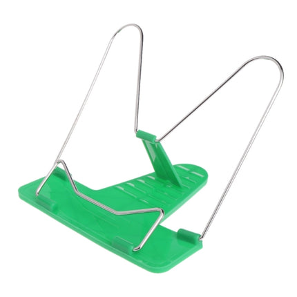 Adjustable Angle Metal Book Stand Fordable Portable Document Book-Reading Holder(Green)-garmade.com