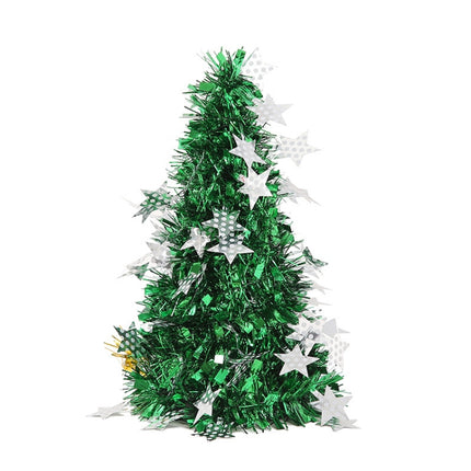 Mini Desktop Christmas Tree Hotel Shopping Mall Christmas Decoration, Size: With Five-pointed Star(Green)-garmade.com