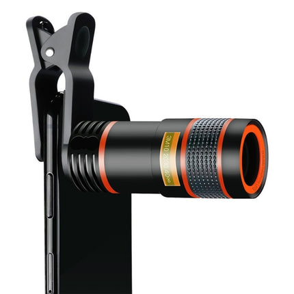 12X Telephoto Telescope Camera Zoom Mobile Phone External Lens(Black)-garmade.com