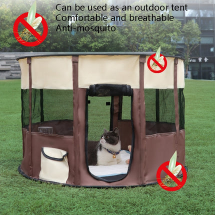 Pet Tent Dog Breeding Chamber Cat Delivery Room, Specification: Extra Large 55x110cm(Brown)-garmade.com