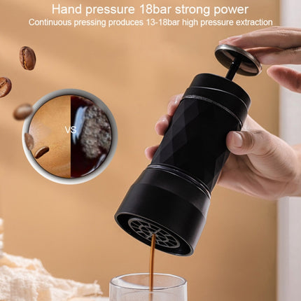 Portable Hand Pressure Espresso Machine Outdoor Accompanying Mini Coffee Cup(White)-garmade.com