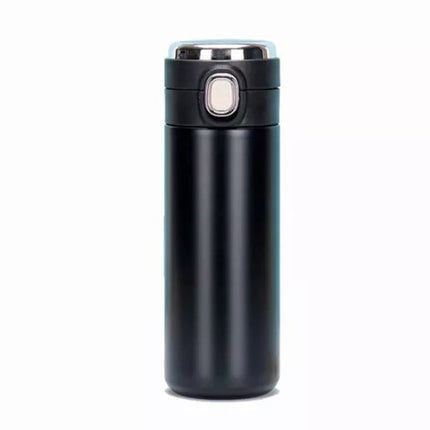 Smart Temperature Measurement Digital Display Stainless Steel Vacuum Flask Cup, Capacity:420ml(Black)-garmade.com
