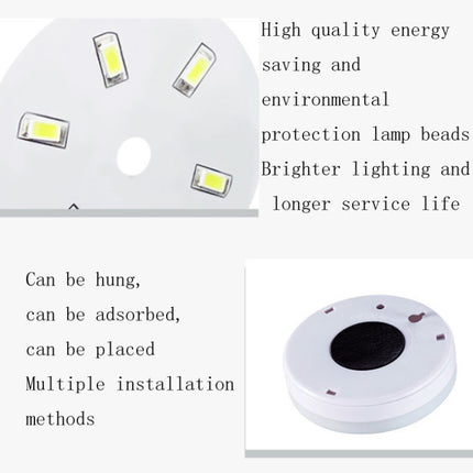 Intelligent Human Body Induction LED Night Light Control Bedroom Bedside Table Lamp, Style:Battery Model(White Light )-garmade.com