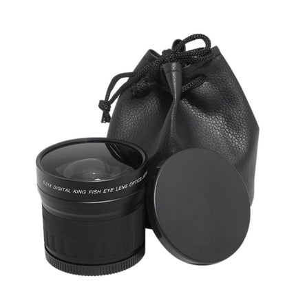 58mm 0.21X Digital Wide Angle Auxiliary Fisheye Lens for Canon / Nikon / Sony / Minolta / Pansonic / Olympus / Pentax 18-55-garmade.com