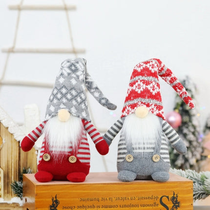 Christmas Decorations Faceless Elderly Dolls Forest Elderly Dolls Christmas Ornaments(Red Hat)-garmade.com