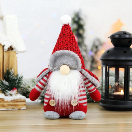 Christmas Decorations Santa Claus Ornaments Faceless Doll Window Decorations(Pointed Hat)-garmade.com