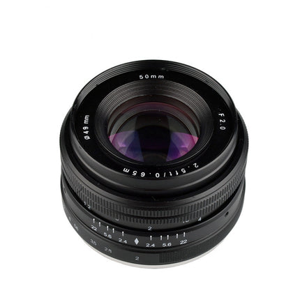 LIGHTDOW EF 50mm F2.0 USM Portrait Standard Focus Lens for Canon-garmade.com