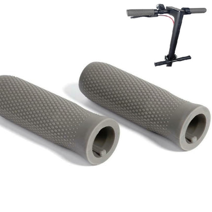 A Pair For Xiaomi Electric Scooter Silicone Car Handles Replace Non-slip Car Handles, Size:One Size(Light Grey)-garmade.com