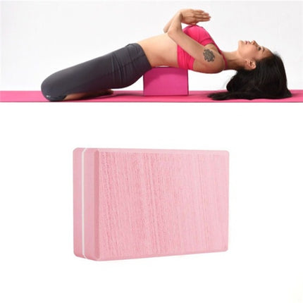 Two-color High-Density EVA Weighted Yoga Bricks Yoga Aids Dance Practice Bricks(Pink)-garmade.com