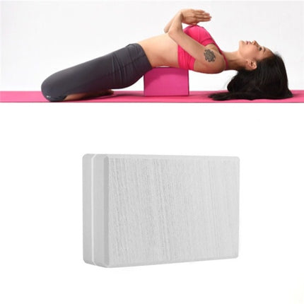 Two-color High-Density EVA Weighted Yoga Bricks Yoga Aids Dance Practice Bricks(Light Grey)-garmade.com