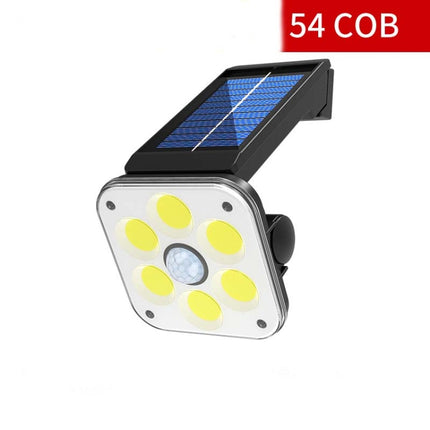 54 COB Solar Wall Light Outdoor Waterproof Human Body Induction Garden Lamp Street Light-garmade.com