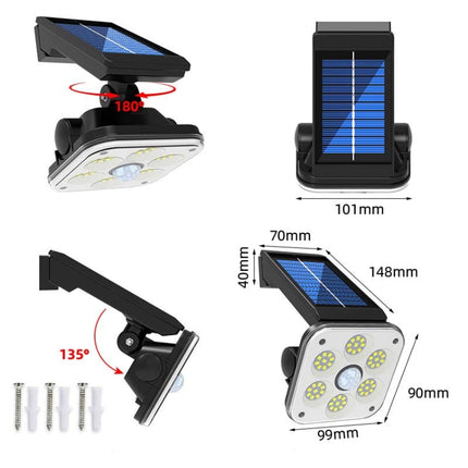 32 LED Solar Wall Light Outdoor Waterproof Human Body Induction Garden Lamp Street Light-garmade.com