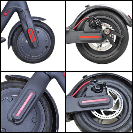 One Font U-shaped Reflective Strip for Xiaomi M365 Pro Electric Scooter Front and Rear Wheels(Red)-garmade.com