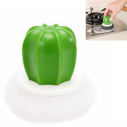 6 PCS Cactus Kitchen Cleaning Supplies Wire With Handle Powerful Decontamination Pot Brush, Material:PP Ball-garmade.com