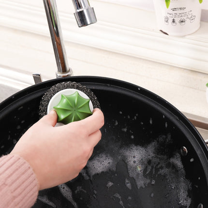 6 PCS Cactus Kitchen Cleaning Supplies Wire With Handle Powerful Decontamination Pot Brush, Material:PP Ball-garmade.com