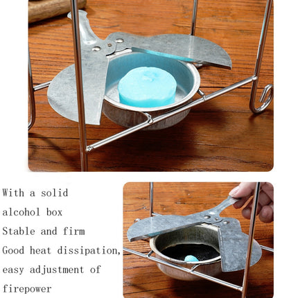 Stainless Steel Pot Rack Single Alcohol Dry Pot Skewers Shabu-Shabu, Style:Without Cover-garmade.com