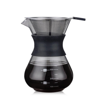 High Temperature Resistant Coffee Maker, Capacity:400ml, Style:With Strainer-garmade.com