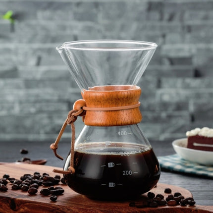 Hand Coffee Pot High Temperature Resistant 400ml Glass Coffee Pot, Style:Pot Without Strainer-garmade.com