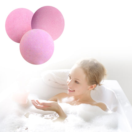 3 PCS 10g Natural Bubble Shower Bombs Ball Bath Salt Body Essential Oil Bath Ball(Pink)-garmade.com
