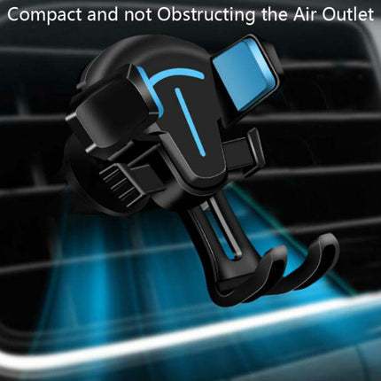 2 PCS Car Phone Holder Air Outlet Car Navigation Bracket Instrument Panel Bracket, Style:Sucker(Blue)-garmade.com