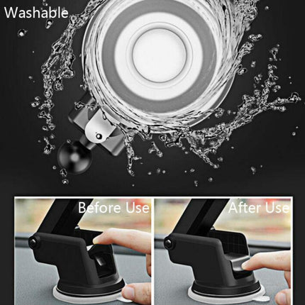 2 PCS Car Phone Holder Air Outlet Car Navigation Bracket Instrument Panel Bracket, Style:Sucker(Black)-garmade.com