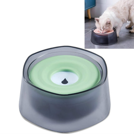 Pet Buoyancy Drinking Bowl Splash-Proof Water for Dogs and Cats Drinking Water Bowl(Green)-garmade.com