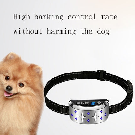 Silver Star Pattern Dog Training Device Electronic Shock Charging Waterproof Collar Pet Bark Stopper-garmade.com