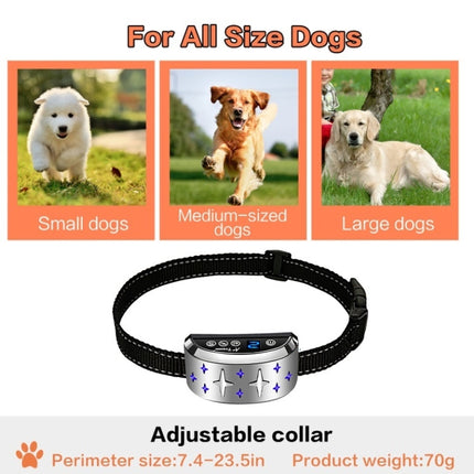 Silver Star Pattern Dog Training Device Electronic Shock Charging Waterproof Collar Pet Bark Stopper-garmade.com