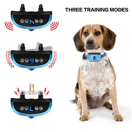 166A Gem Pattern USB Rechargeable Remote Control Electronic Strike Collar Waterproof Dog Training Bark Arrester-garmade.com